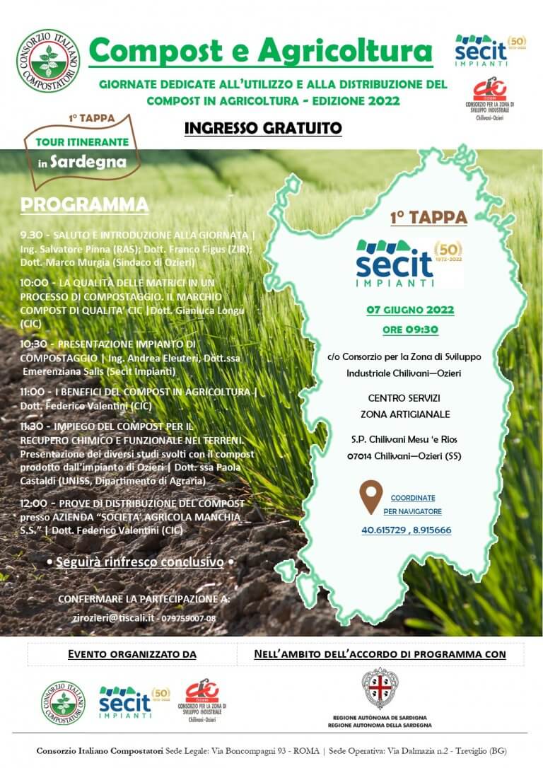 Compost e Agricoltura Sardegna 2022