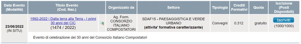 Specifiche convegno cREDITI aGRONOMI